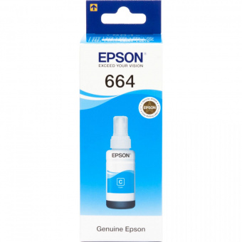 Оригинальные чернила Epson L110/L210/L355/L555/L1300 (Cyan) 70ml (C13T66424A)