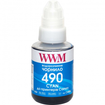 Чернила WWM C490C Canon G1410/G2410/G3410/G4410 (Cyan) 140ml