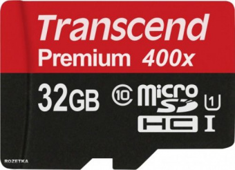 Карта памяти Trancend microSDHC 32GB Class 10 UHS-I Premium 400x no adapter