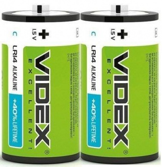 Батарейка Videx LR14 (2шт/уп) С
