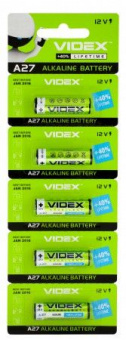 Батарейка Videx A27 (5шт/уп) 12 V alkaline