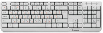 Клавиатура проводная REAL-EL Standard 500 USB White
