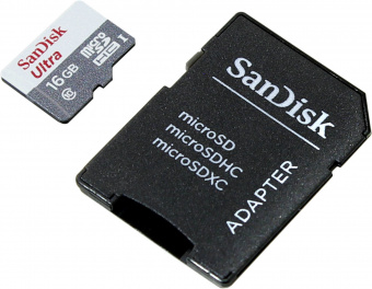 Карта пам'яті SanDisk Ultra microSDHC 16GB Class 10 + adapter