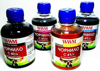Комплект чорнил WWM C40/41 Canon IP1800/IP1900/MP160/ MP190/MP210 (B/C/M/Y) 4x200ml