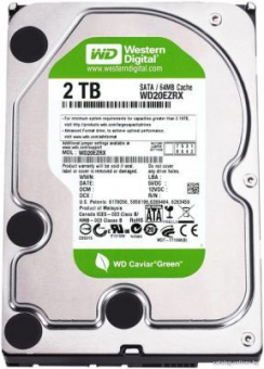Жорсткий диск 2Тb Western Digital Caviar Green. SATAIII 5400-7200rpm 64Mb WD20EZRZ