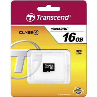 картка пам'яті TRANSCEND microSDHC 16GB card Class 4 no adapter