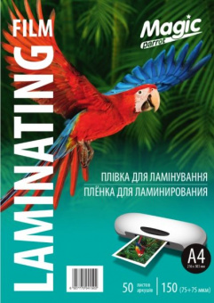 Пленка для ламинирования Magic A4(216х303) 150 микрон (75/75), глянцевая (50л)