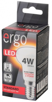 Світлодіодна LED лампа Ergo E14 4W 3000K, R39 (теплий)