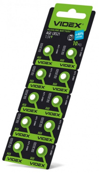Батарейка Videx AG0 (LR521) Alkaline (10шт/уп) 1.5V