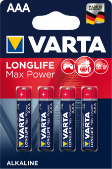 Батарейка VARTA LONGLIFE Max Power Alkaline LR03 (20шт/уп) ААА