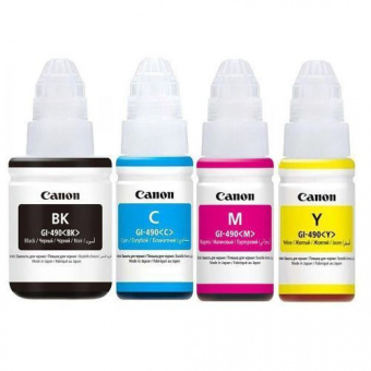 Комплект Оригинальных чернил GI-490 Canon Pixma G1400/ G2400/G3400/G4400 (B/C/M/Y)