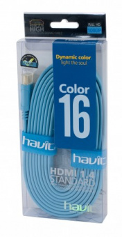 Кабель Havit HDMI to HDMI V1.4 (5,0 метров) плоский