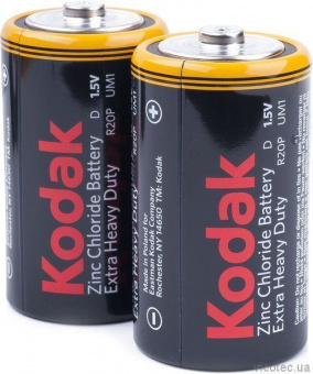 Батарейка Kodak Extra Heavy Duty R20 (10шт/уп) D