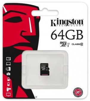 Карта памяти KINGSTON Canvas Select microSDXC 64 GB Class 10 no adapter