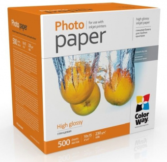 ColorWay 10x15 (500л) 230г/м2 Глянцевая фотобумага