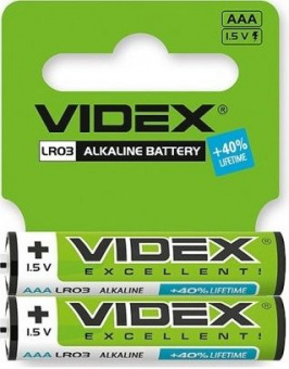 Батарейка Videx LR03 (40шт/уп) ААА