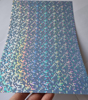 Самоклеюча плівка Galaxy А4 (20л) 80мкм, Струменевий друк, Holographic BIG BUBBLE