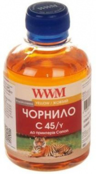 Чорнило WWM C45/Y Canon MG2440/IP7240/E404/E514 (Yellow) 200ml
