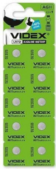 Батарейка Videx AG11 (LR721) Alkaline (10шт/уп) 1.5V