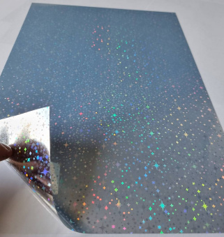 Самоклеющаяся пленка Galaxy А4 (20л) 80мкм, Струйная печать, Holographic STARRY