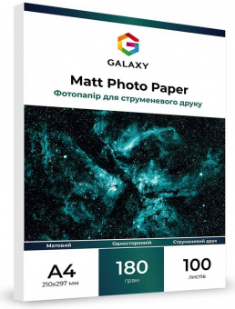 Galaxy A4 (100л) 180г/м2 матовий фотопапір