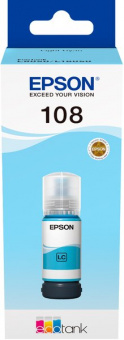 Оригинальные чернила Epson 108 EcoTank L8050/L18050 (Light Cyan) 70ml