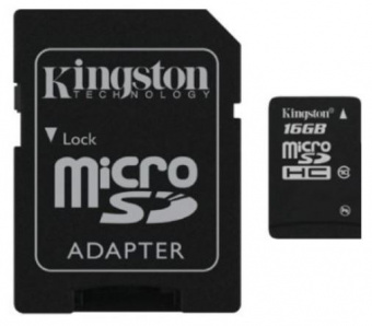 Карта пам'яті Kingston Canvas Select microSDHC 16GB Class 10 UHS-I+SD adapter