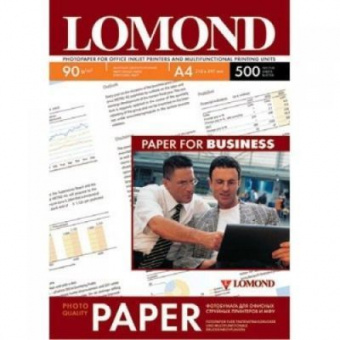 Lomond A4 (500л) 90г/м2 матовая фотобумага