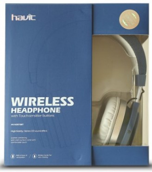 Наушники Bluetooth  HAVIT HV-H2573BT white с микрофоном