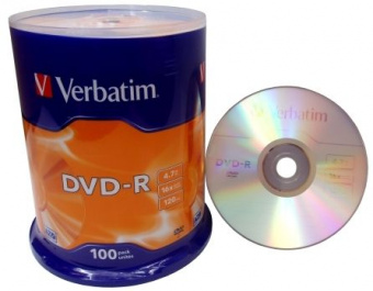 DVD-R Verbatim 4,7Gb (box 100) 16x