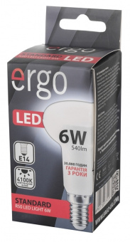 Світлодіодна LED лампа Ergo E14 6W 4100K, R50 (нейтральний)
