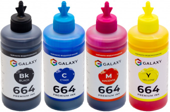 Комплект чорнил GALAXY 664 для Epson (B/C/M/Y) 4x200ml