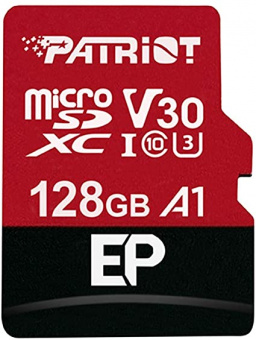 Карта памяти PATRIOT EP Series  microSD 128GB card Class 10  V30 + adapter