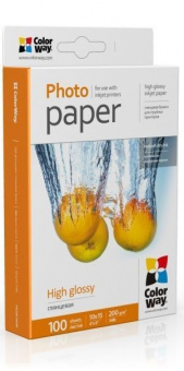 ColorWay 10x15 (100л) 200г/м2 Глянцевая фотобумага