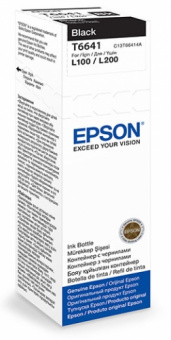 Оригинальные чернила Epson L110/L210/L355/L555/L1300 (Black) 70ml (C13T66414A)