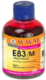 Чорнило WWM E83/M Epson Stylus Photo P50/T50/R270/ PX660/TX650/1410 (Magenta) 200ml Світлостійкі