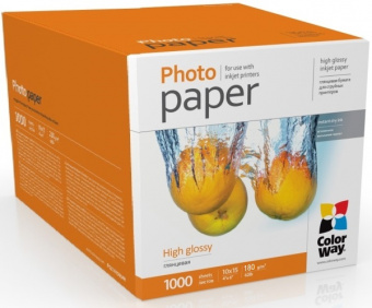 ColorWay 10x15 (1000л) 180г/м2 глянсовий фотопапір