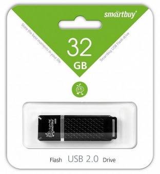 Flash-память Smartbuy Quartz series Black 32Gb USB 2.0