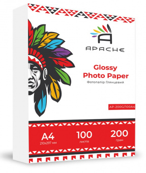 Фотопапір Apache A4 (100л) 200г/м2 глянцевий