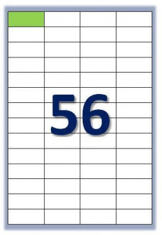 Этикетка самоклеющаяся Buromax 56 делений 52,5*21,2мм А4 (100л) матовая