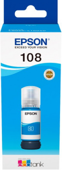 Оригинальные чернила Epson 108 EcoTank L8050/L18050 (Cyan) 70ml