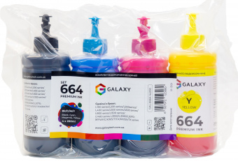 Комплект чорнил GALAXY 664 для Epson (B/C/M/Y) 4x200ml