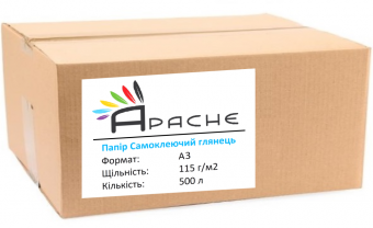 Самоклейка фотобумага Apache A3 (500л) 115г/м2 глянец