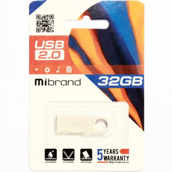 Флеш-память Mibrand Puma 32Gb Silver USB2.0