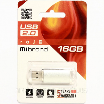 Флеш-пам'ять Mibrand Cougar 16Gb Silver USB2.0