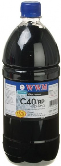 Пігментне чорнило WWM C40/BP Canon MP140/MP160/ MP190/MP210/IP1800/IP1900 (Black Pigment) 1000г