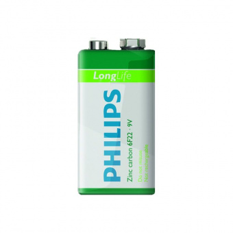 Батарейка Philips 6F22 (10шт/уп) 9V Крона