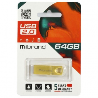 Флеш-пам'ять Mibrand Taipan 64Gb Gold USB2.0