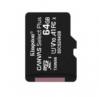 Карта памяти KINGSTON Canvas Select microSDXC 64 GB Class 10 no adapter