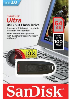 Flash-память Sandisk Cruzer Ultra  64Gb USB 3.0